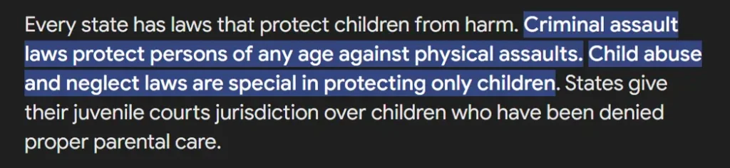 Child Protection Laws in US